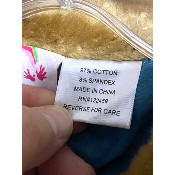 Corduroy Blue Coat Fuzzy Collar Buttons Jelly Bean Plus Size Apparel Girls 12.5 - Picture 7 of 9